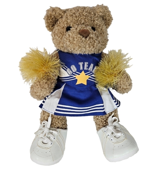 Build A Bear Fuzzy Teddy‎ Bear Cheerleader Plush Stuffed Animal - Picture 1 of 10